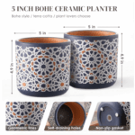 ceramic planters for indoor plants - size