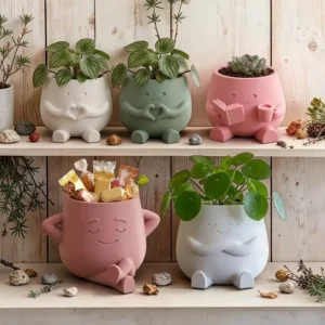 3d printed flower pots set of 4 modern decorative planters