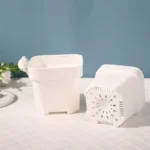minimalist square plant pots frosted finish indoor outdoor use